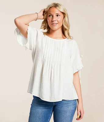 Daytrip Pleated Crinkle Top
