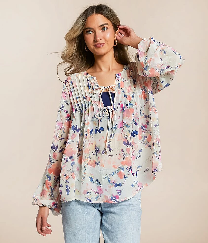 Floral Chiffon Top