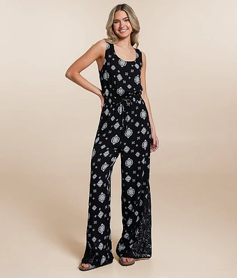 Willow & Root Pieced Lace Jumpsuit