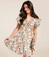 Willow & Root Twisted Front Mini Dress