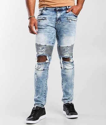 Crysp Denim Elias Moto Skinny Stretch Jean