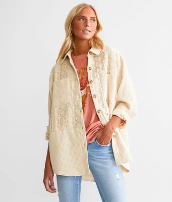 Davi & Dani Oversized Corduroy Shacket