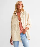 Davi & Dani Oversized Corduroy Shacket