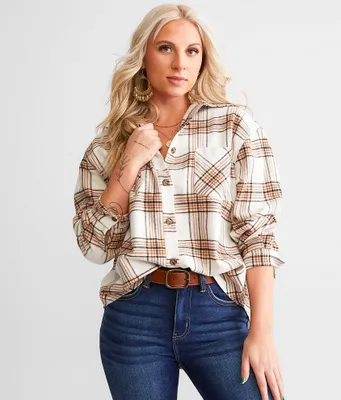 BKE Boyfriend Flannel Shirt