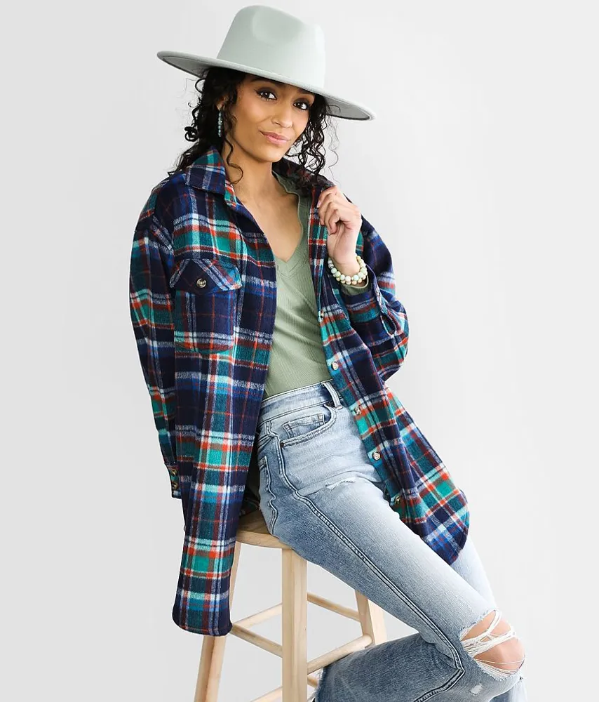 Brushed Knit Flannel Shirt