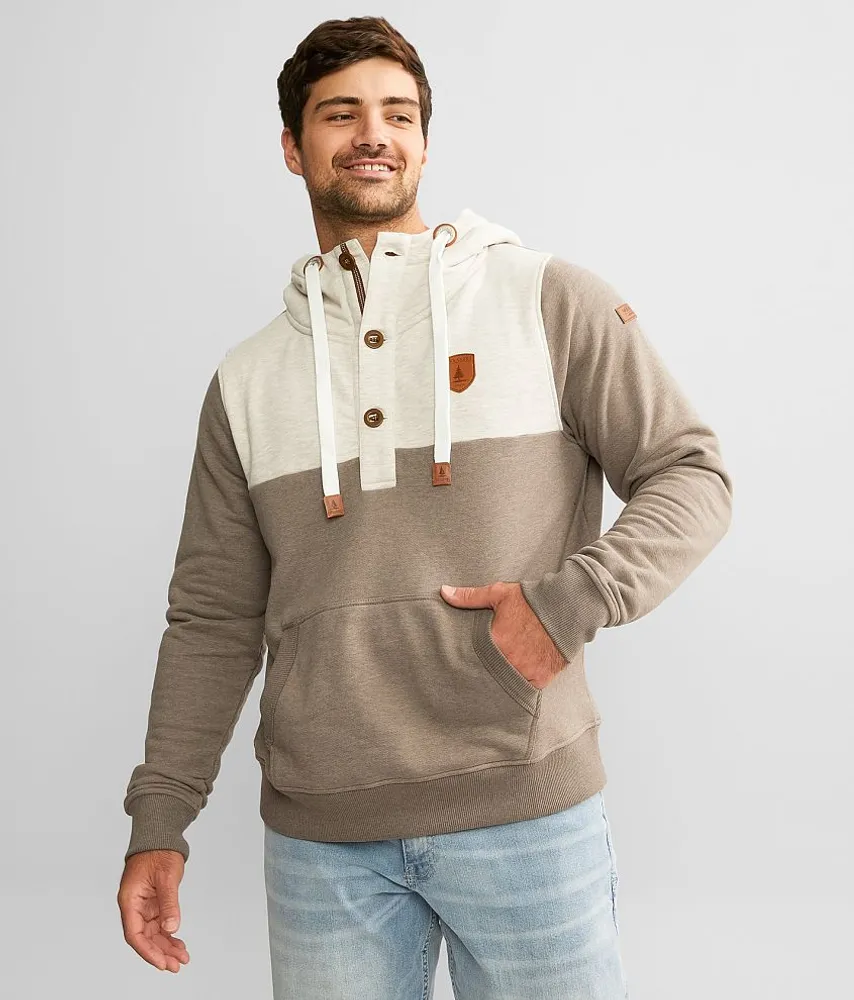 Wanakome Harrison Hooded Henley Sweatshirt
