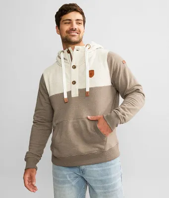 Wanakome Harrison Hooded Henley Sweatshirt