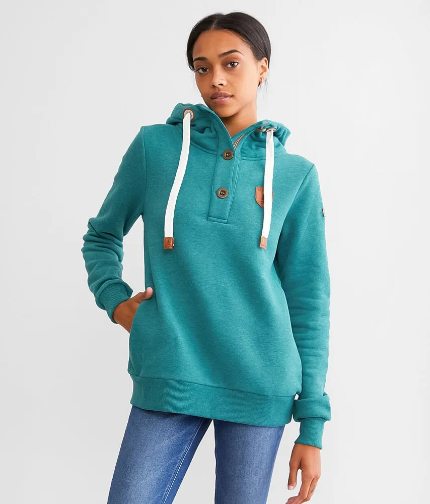 Jas Hooded Henley Sweatshirt