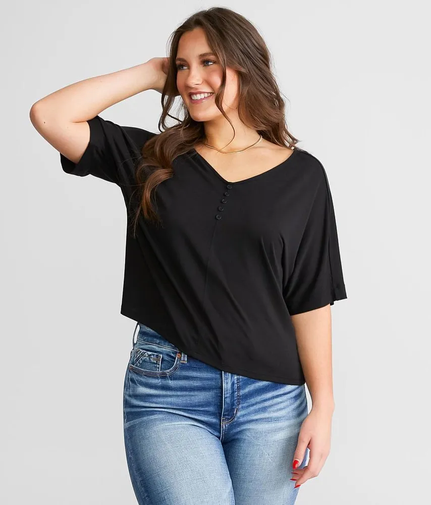 Faux Henley Top