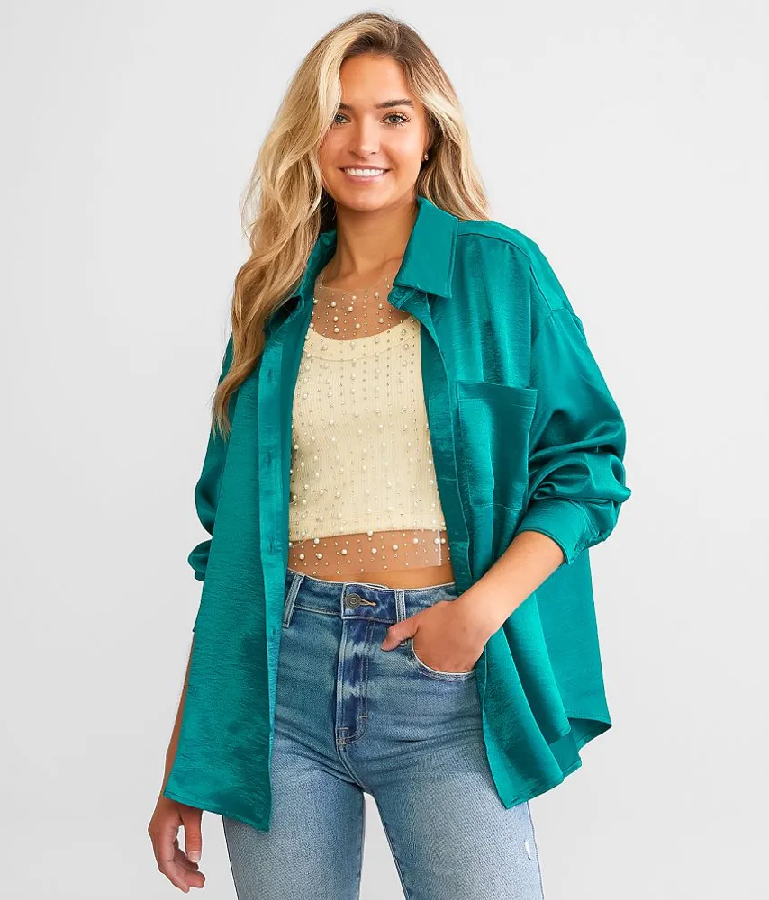 Busy Babe Satin Blouse