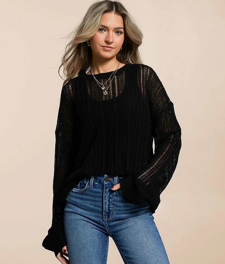 Open Weave Sweater