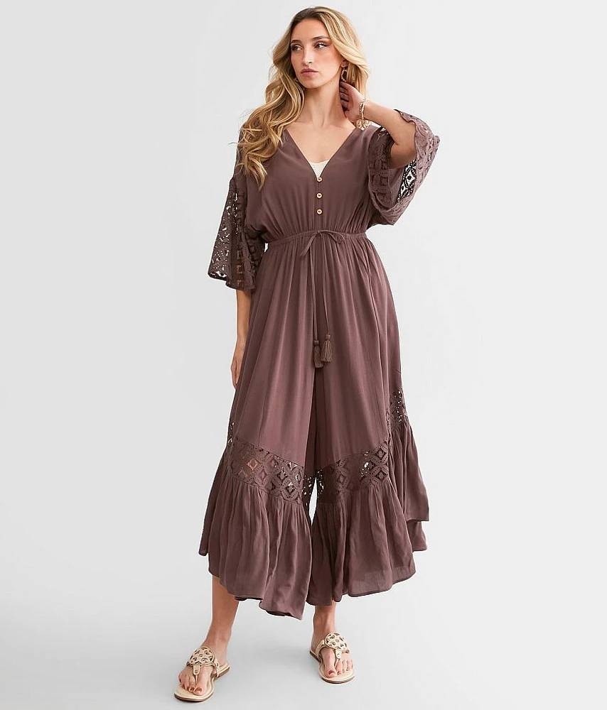 Hyfve Crochet Wide Leg Jumpsuit