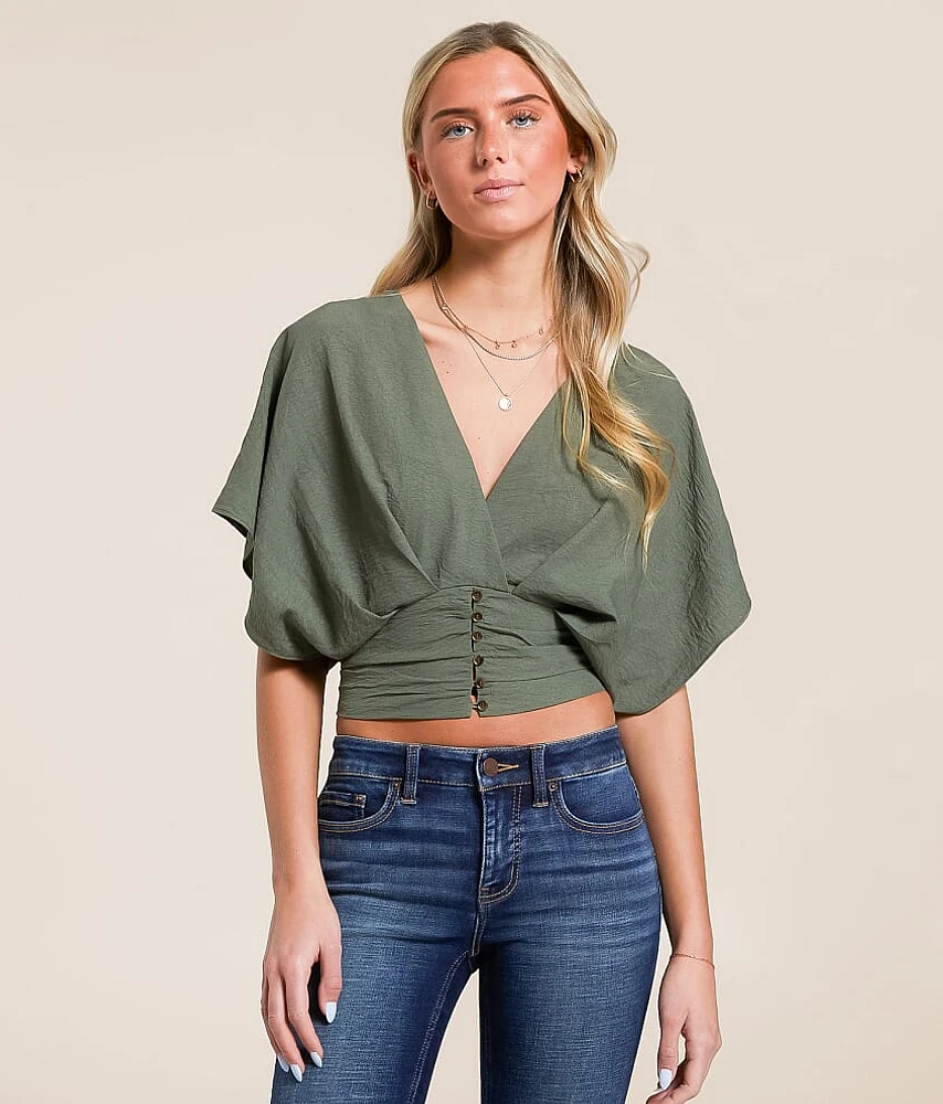 Pleated Dolman Top