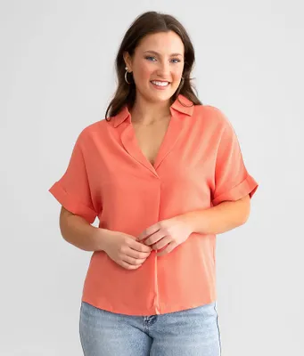 Hyfve On The Run Cuffed Sleeve Top