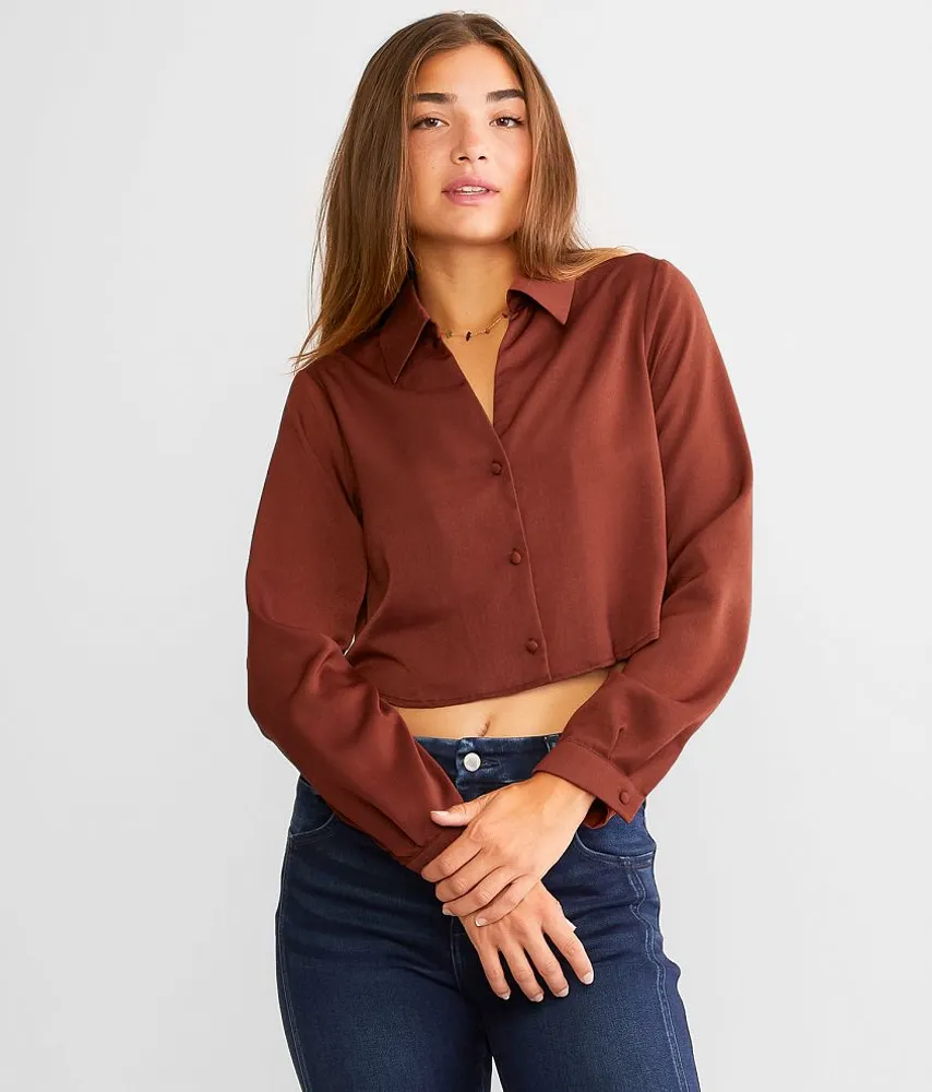 Sheen Cropped Blouse