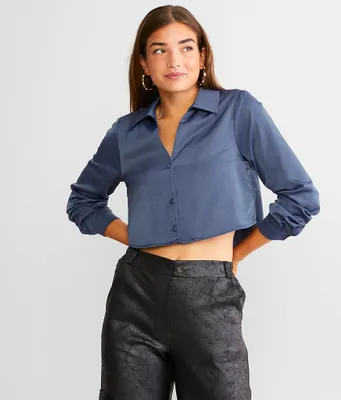 Hyfve Sheen Cropped Blouse