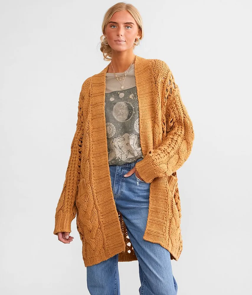 Oversized Crochet Cardigan Sweater