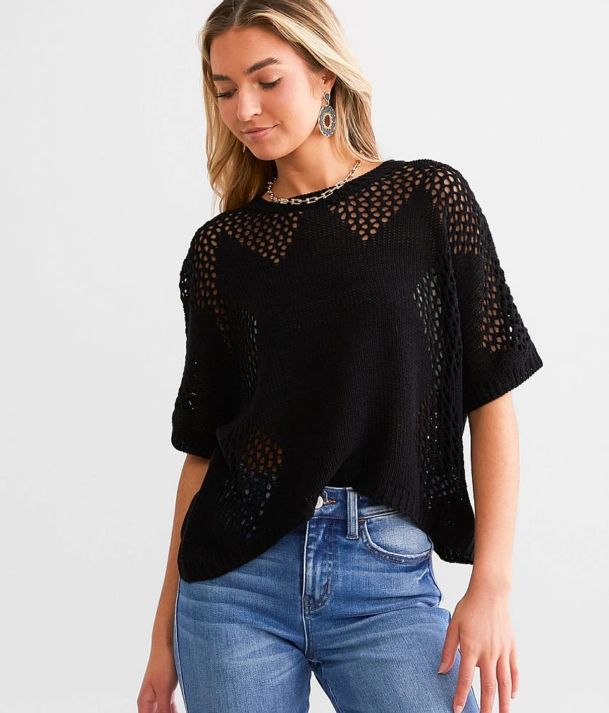 Patterned Pointelle Sweater