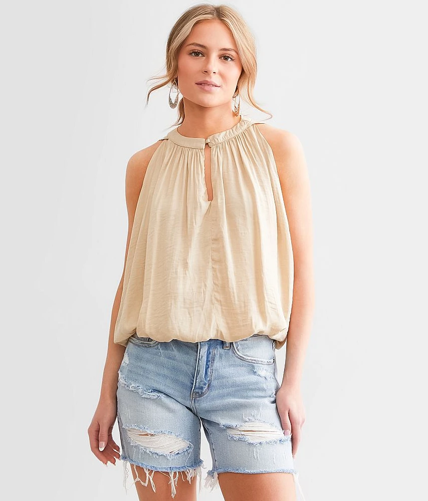 High Neck Bubble Tank Top