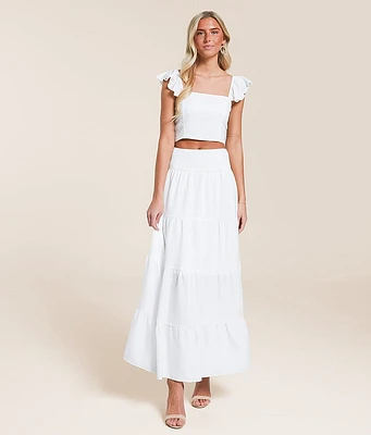 Willow & Root Ruffle Strap Cropped Tank Top