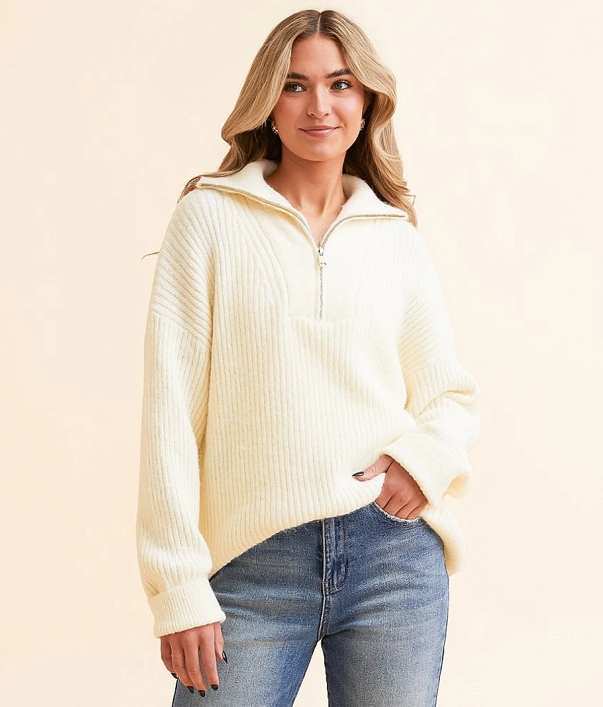 Half Zip Collared Sweater