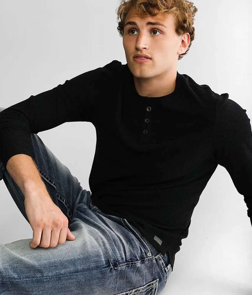 Textured Knit Henley