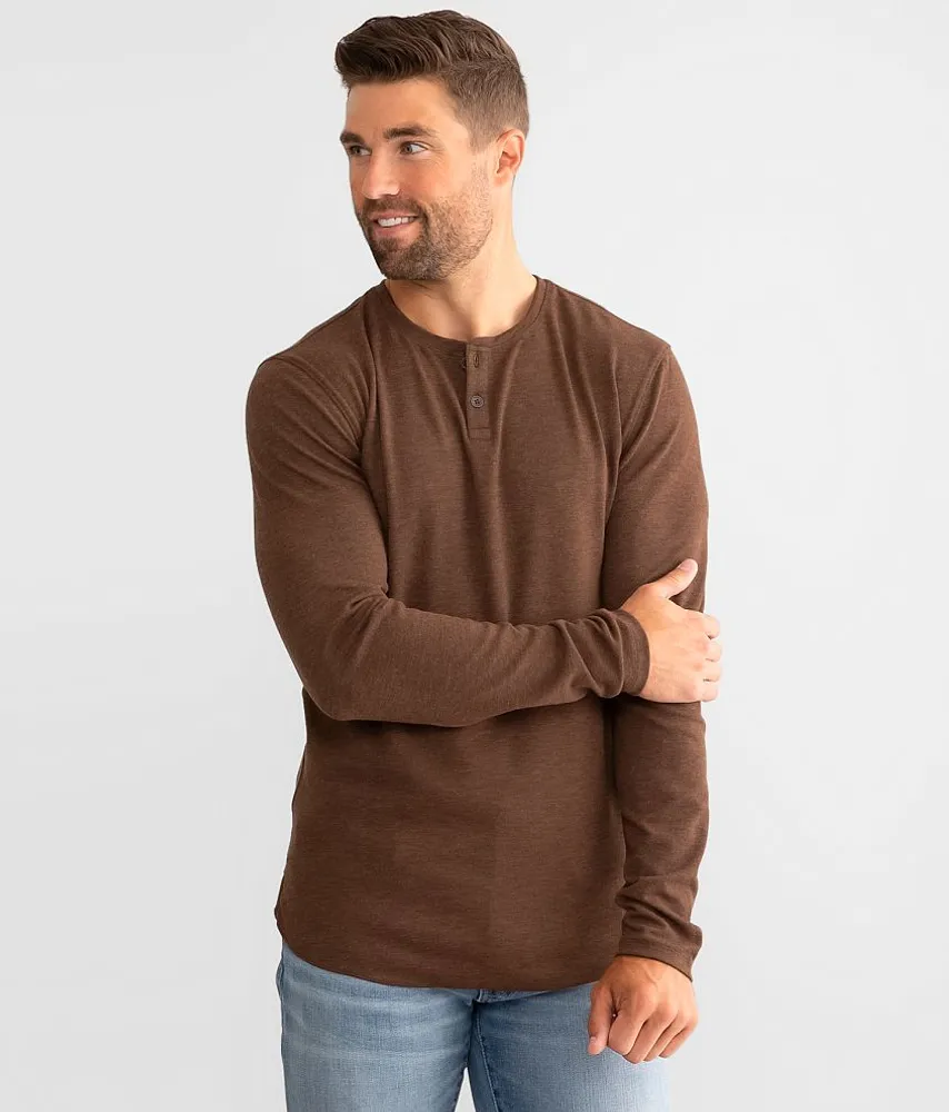 Brushed Knit Henley
