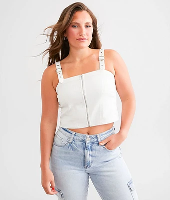 Edit by Nine Denim Buckle Strap Tank Top