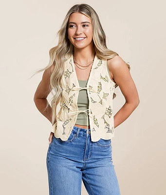 Willow & Root Crochet Front Tie Tank Top