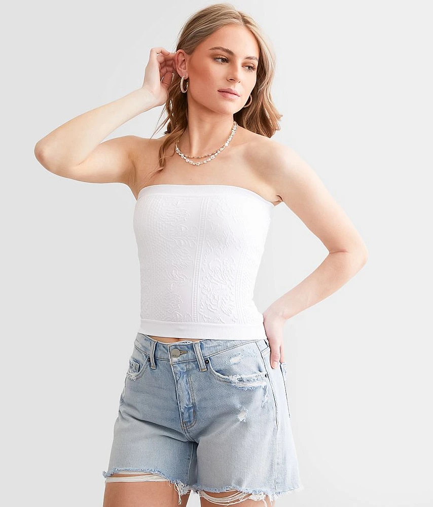 Textured Seamless Stretch Tube Top