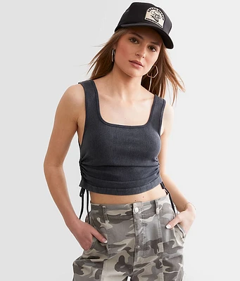 BKE core Cinch Tie Cropped Tank Top