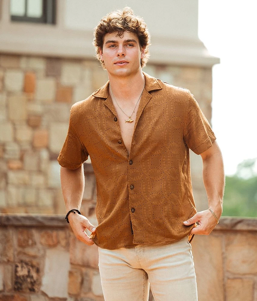 Eyelet Stretch Shirt