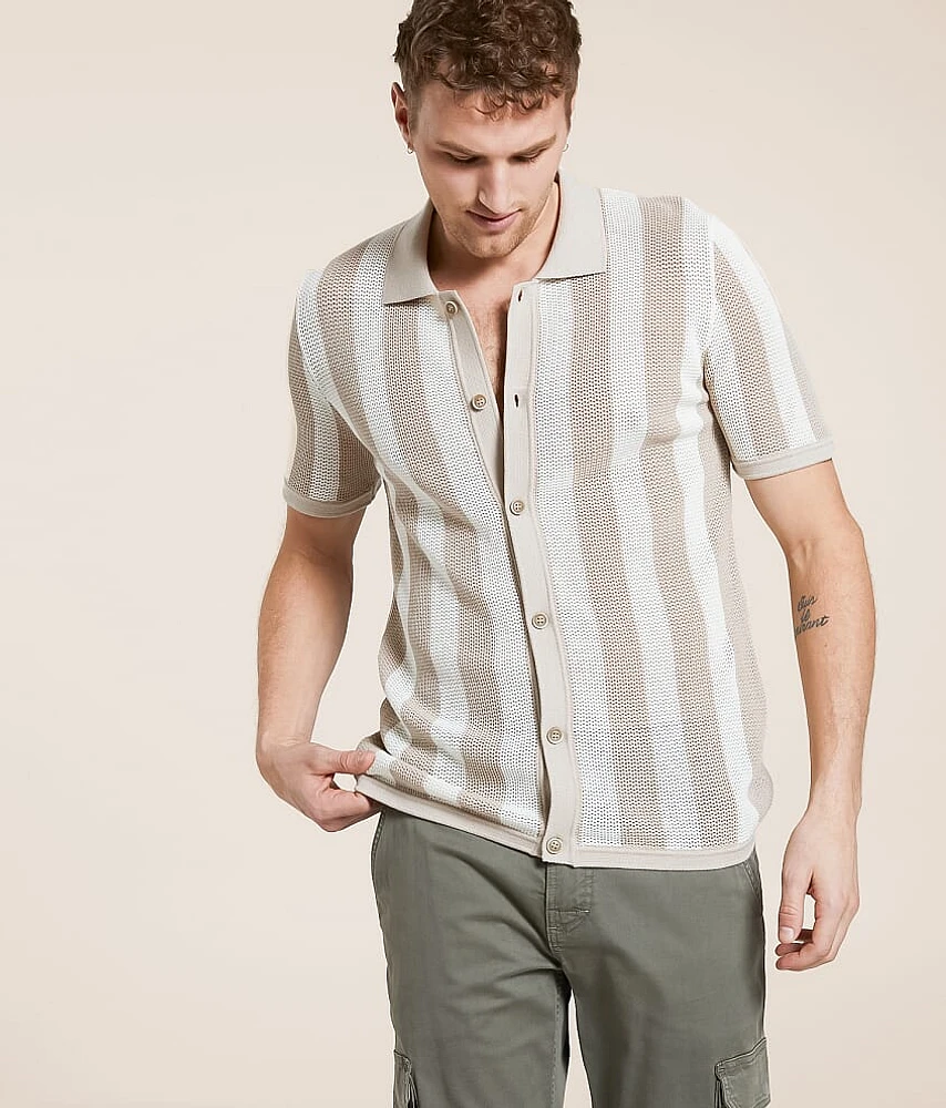Eight X Striped Knit Shirt