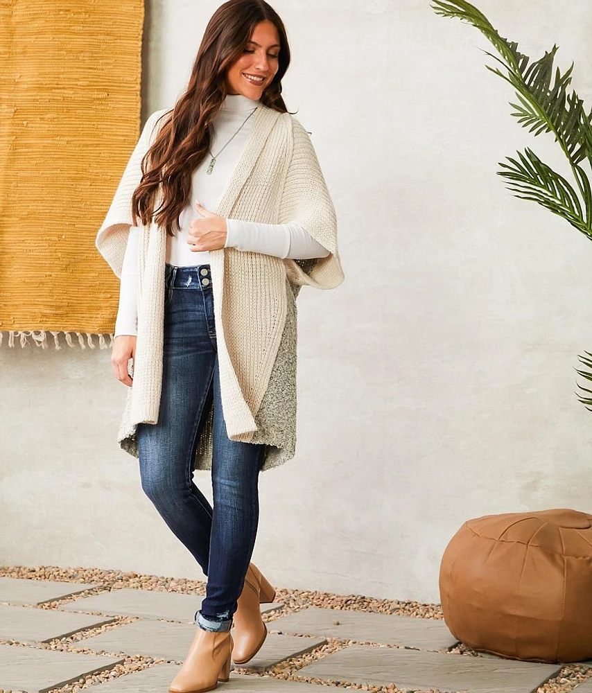 Mixed Stitch Cardigan Sweater