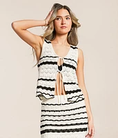 Willow & Root Striped Crochet Tank Top