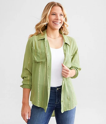 Daytrip Metallic Striped Shirt