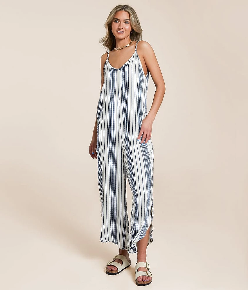 En Creme Striped Jumpsuit