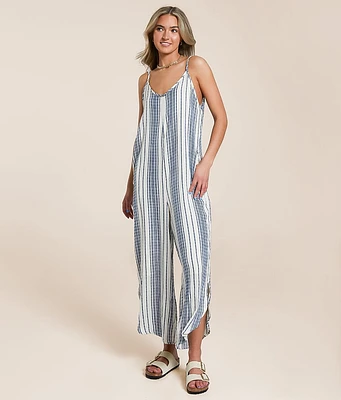 En Creme Striped Jumpsuit