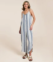 En Creme Striped Jumpsuit