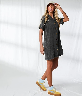 BKE Resort Washed Button Down Dress