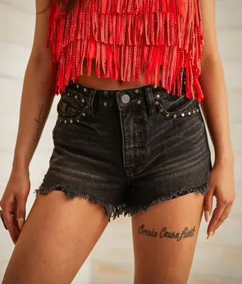 Sterling & Stitch High Rise Studded Short