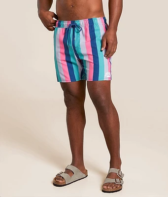 RVCA Resort Striped Stretch Swim Trunks