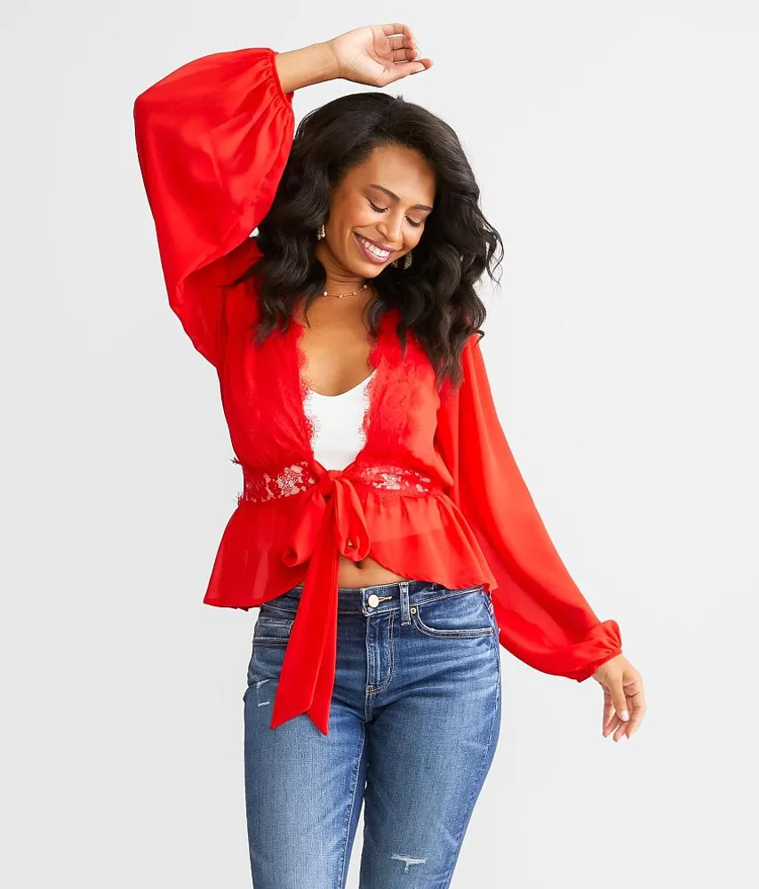 Chiffon Front Tie Top