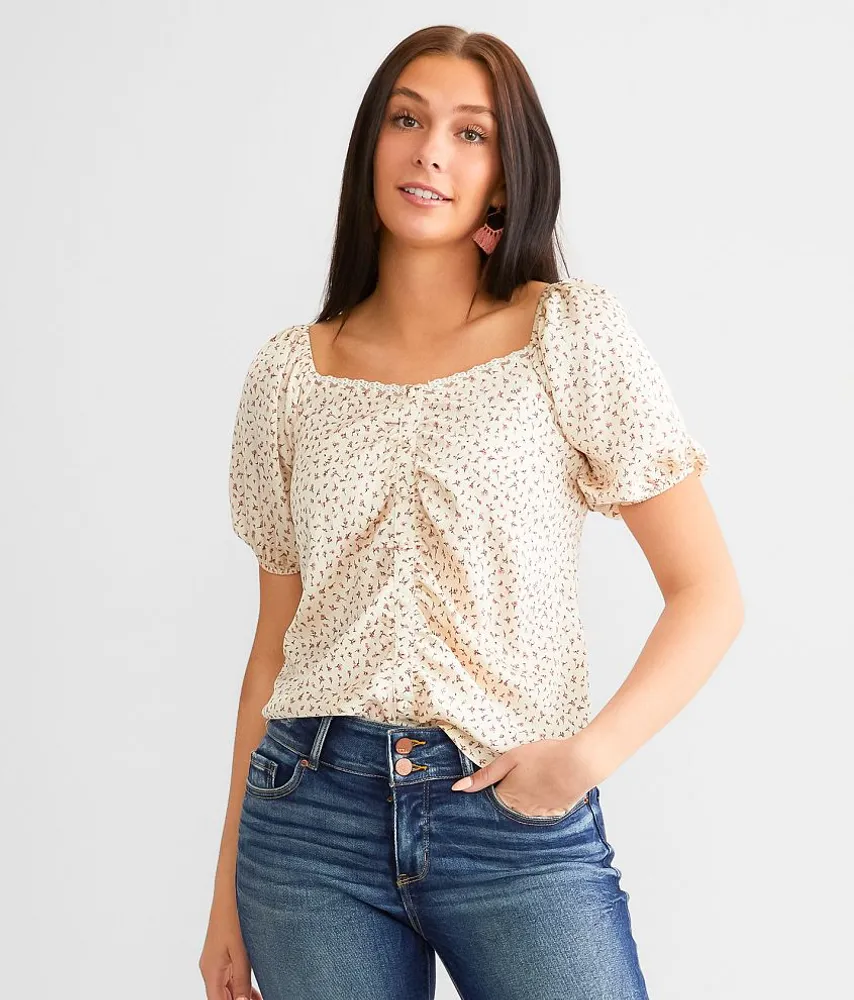 Floral Puff Sleeve Top