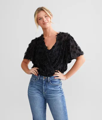 Willow & Root Sparkle Fringe Layered Bodysuit