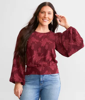 Daytrip Floral Jacquard Top