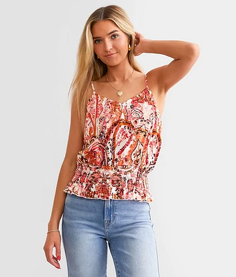 Daytrip Satin Bubble Tank Top