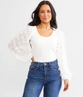 Willow & Root Metallic Fringe Top