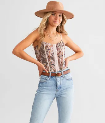 Willow & Root Floral Mesh Bodysuit