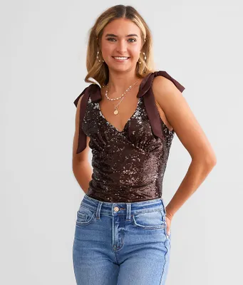 Willow & Root Sequin Tank Top
